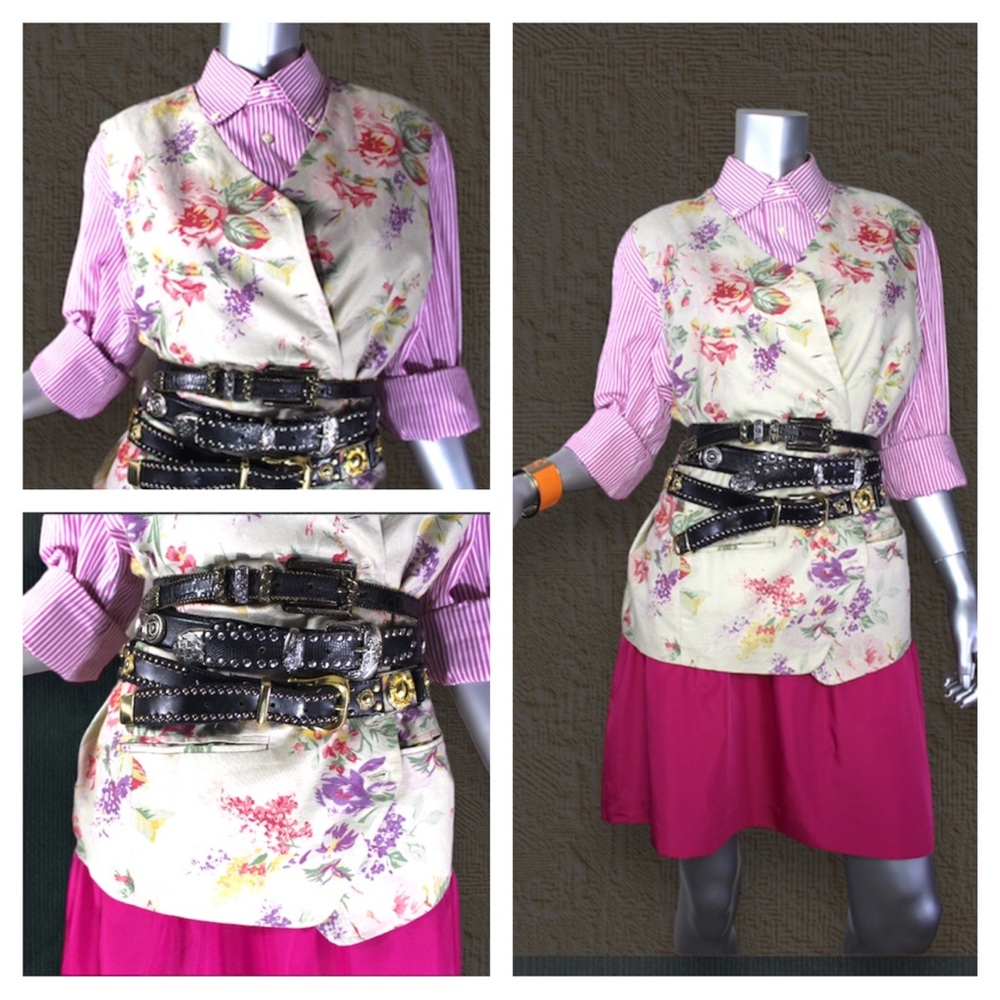 Floral and Striped Elisabeth Vest